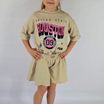 T-SHIRT OVERSIZE BEŻ HOUSTON URBAN BRAND
