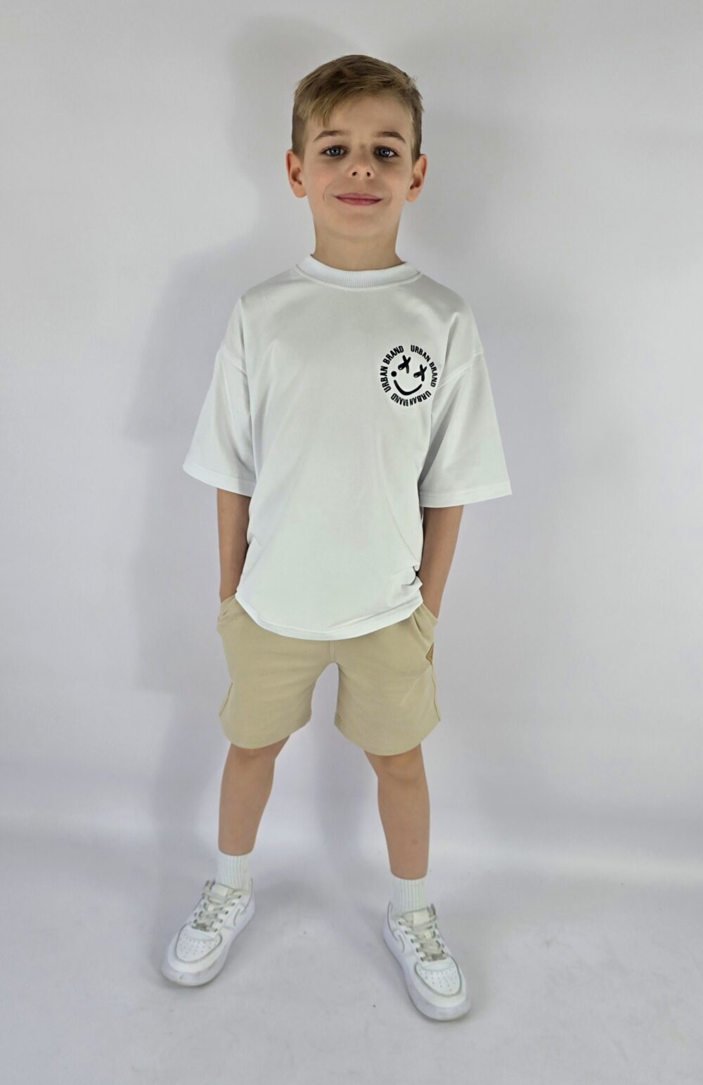 T-SHIRT OVERSIZE MISIEK2 PLECY BIAŁY - obrazek 2