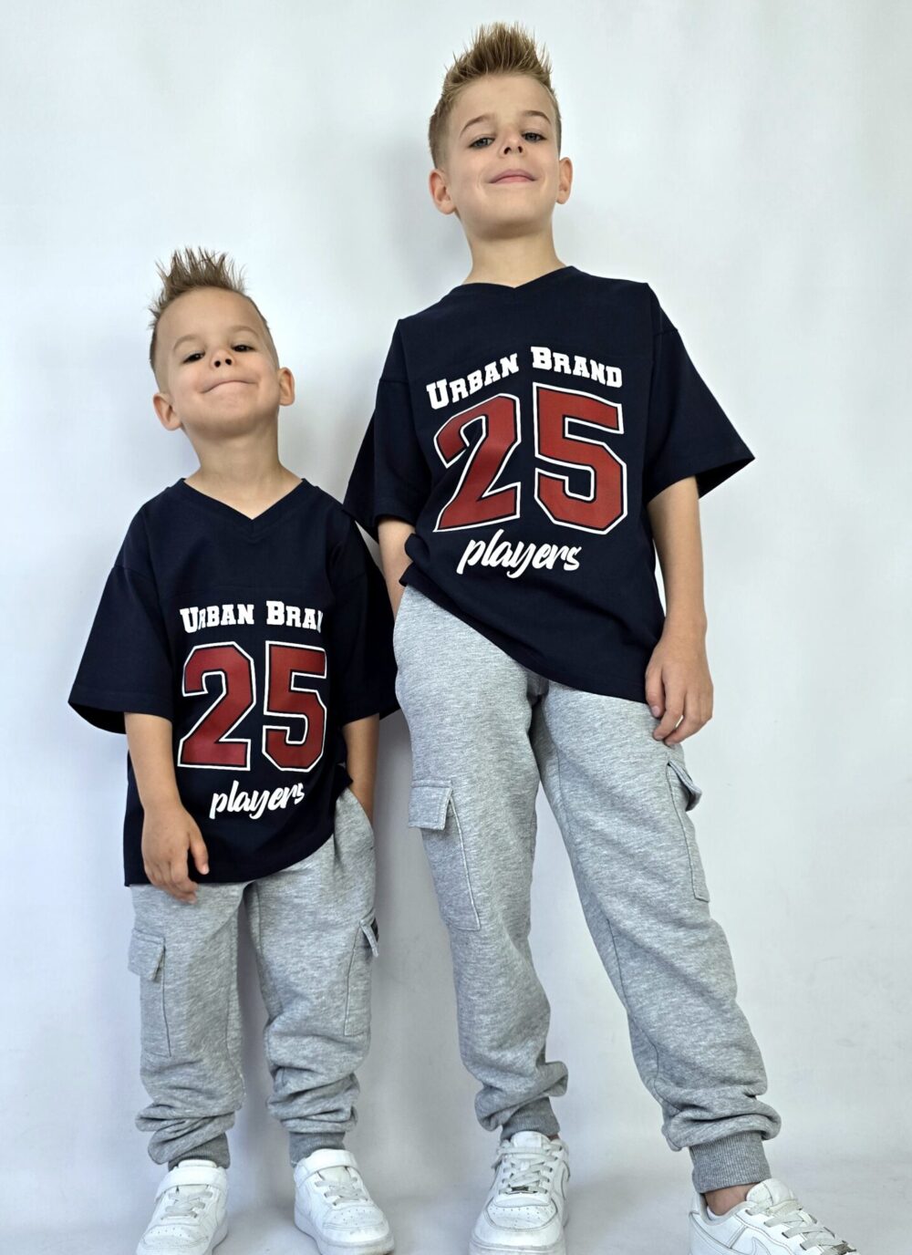 T-SHIRT BASEBALL UB 25 PLAYERS GRANATOWY OVERSIZE W SEREK