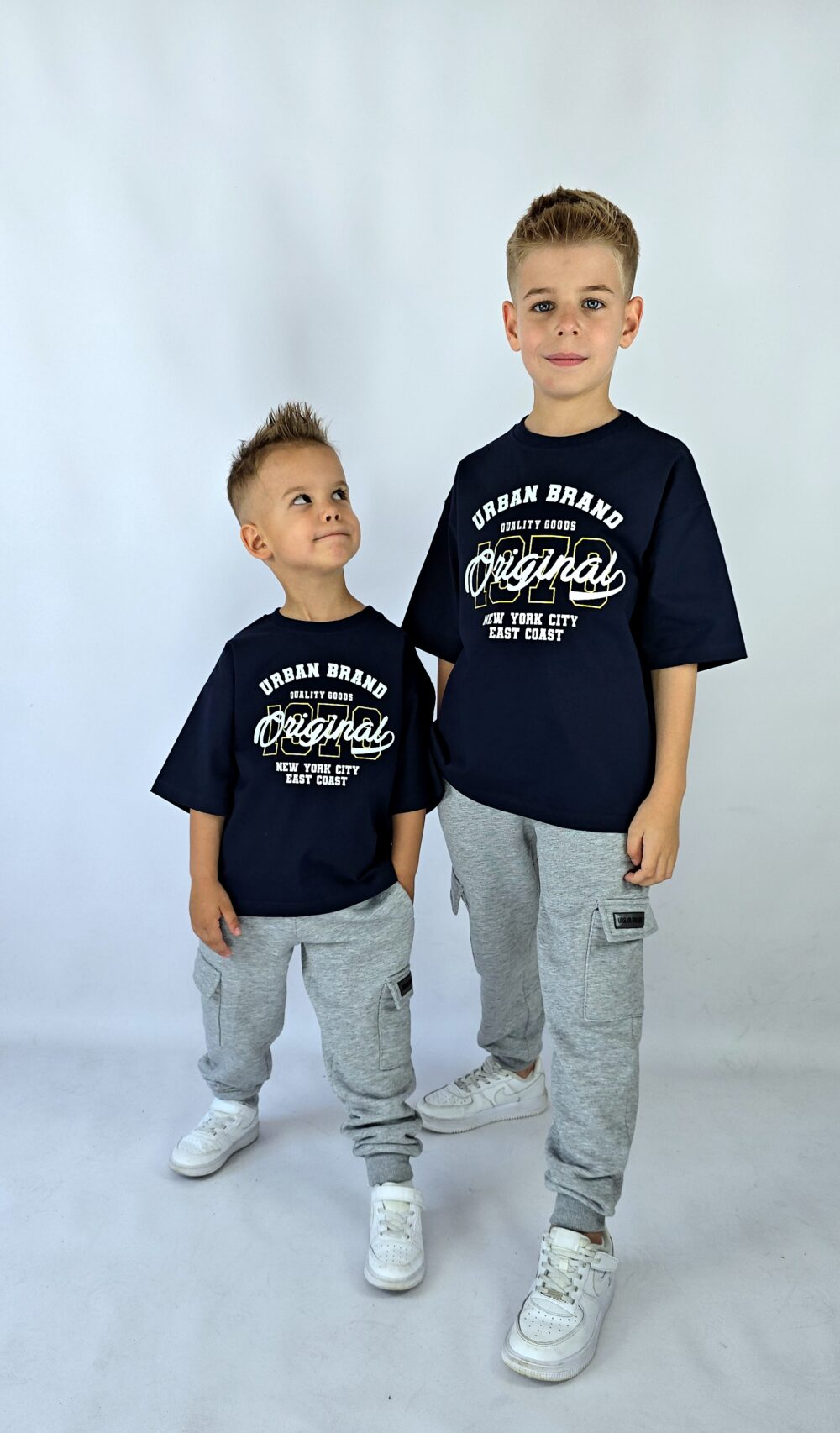 T-SHIRT ORIGINAL GRANATOWY OVERSIZE - obrazek 2