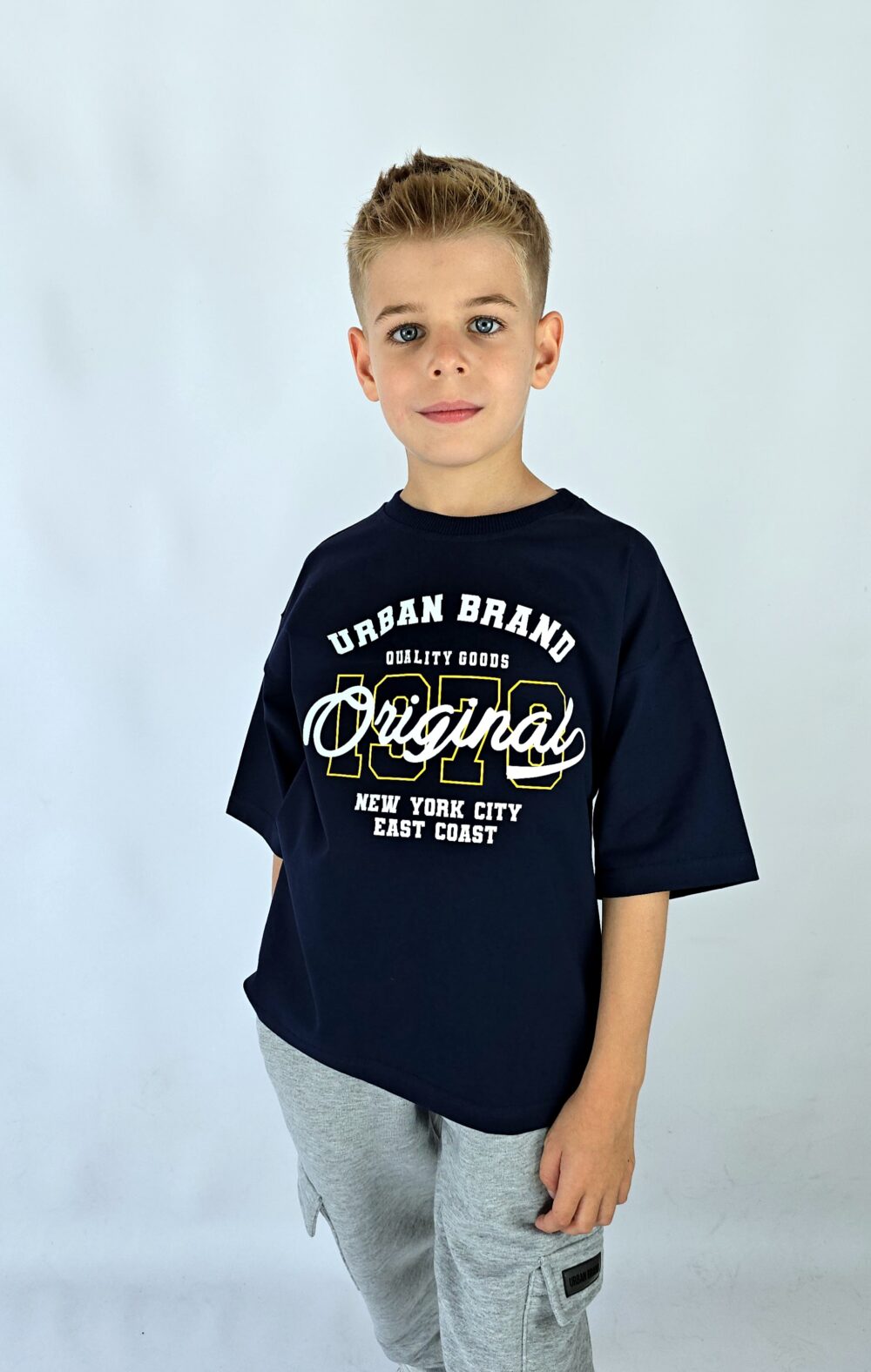 T-SHIRT ORIGINAL GRANATOWY OVERSIZE