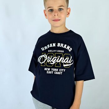 T-SHIRT ORIGINAL GRANATOWY OVERSIZE