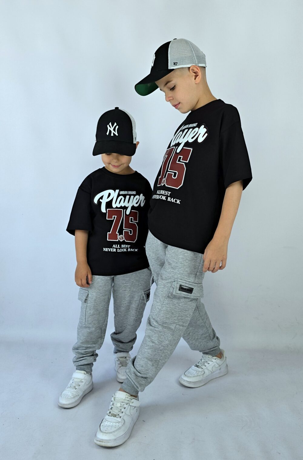 T-SHIRT CZARNY PLAYER 75 UB OVERSIZE - obrazek 3