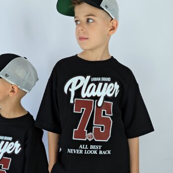 T-SHIRT CZARNY PLAYER 75 UB OVERSIZE