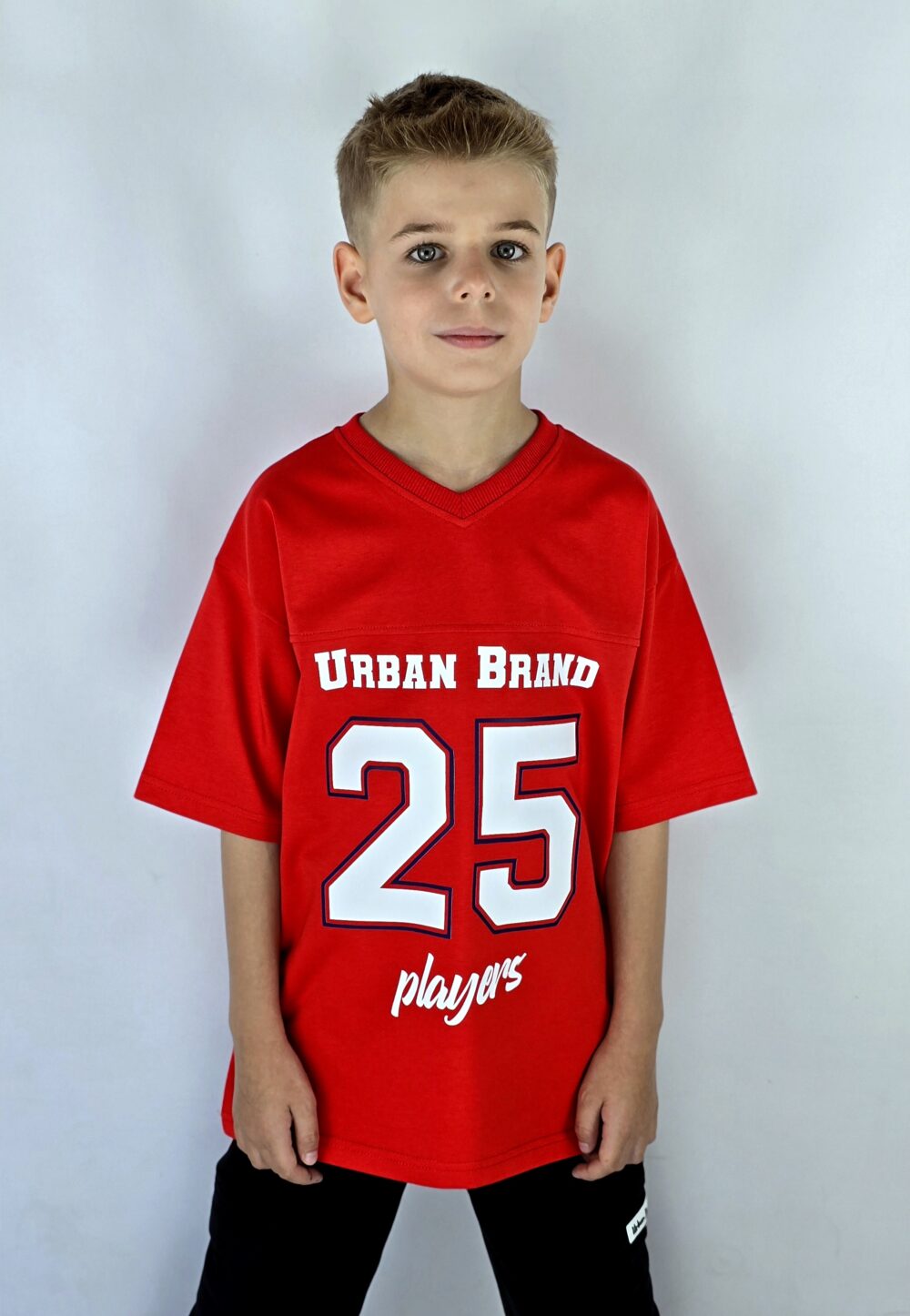 T-SHIRT BASEBALL UB 25 PLAYERS OVERSIZE CZERWONY