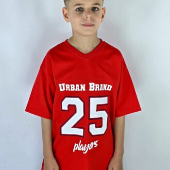T-SHIRT BASEBALL UB 25 PLAYERS OVERSIZE CZERWONY